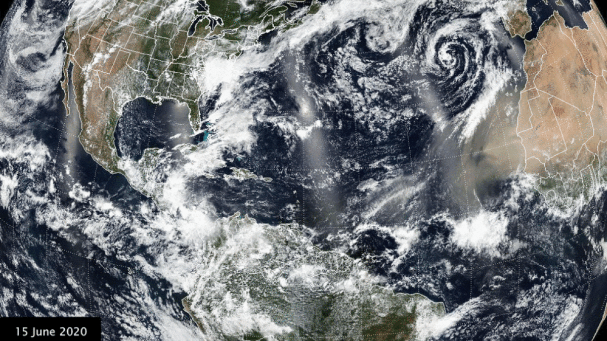 Images of Saharan Dust traveling from June 16 - June 25.