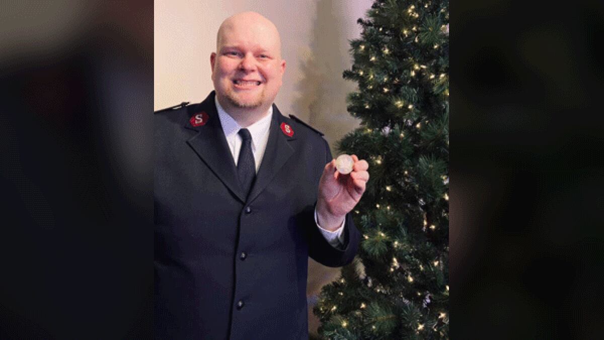 The Salvation Army received a one ounce Canadian pure gold coin worth about $1,600 in one of...
