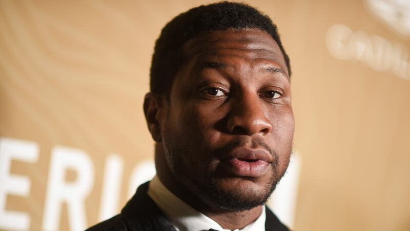 FILE - Jonathan Majors arrives at the American Black Film Festival Honors on March 5, 2023, at...