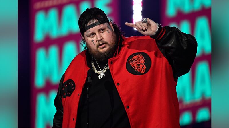 Jelly Roll accepts the award for male video of the year for "Son of a Sinner" at the CMT Music...