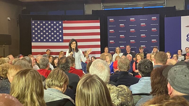 Republican presidential candidate Nikki Haley made a campaign stop in Council Bluffs on...