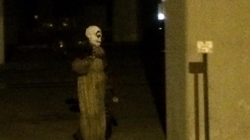 A mysterious clown that seemingly came out of someone’s nightmares has been spotted in Green...