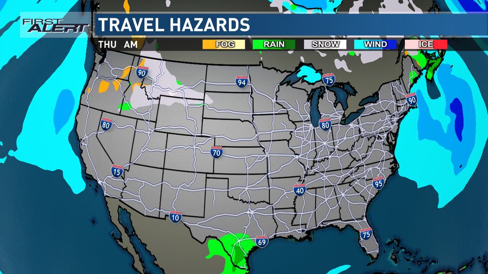 Conditions around the country should mostly be good around Thanksgiving for travel via car or...