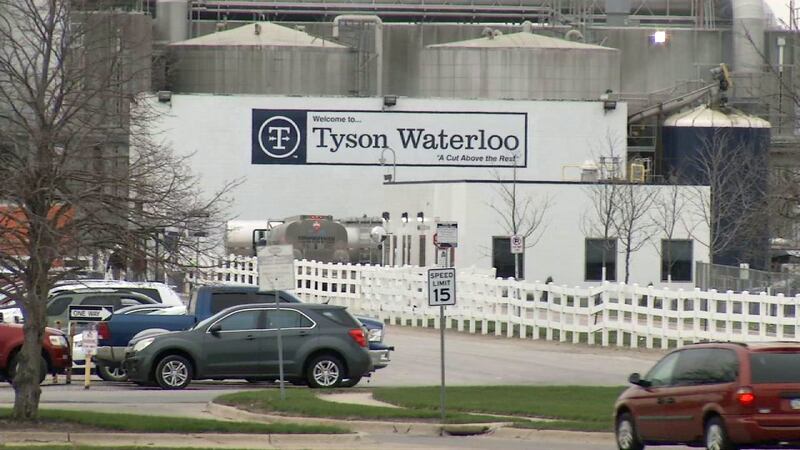 The Tyson Foods processing plant in Waterloo on Thursday, April 16, 2020. (Brian Tabick/KCRG)