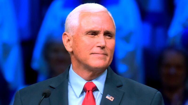 FILE - Former Vice President Mike Pence speaks at Florence Baptist Temple on July 20, 2022, in...