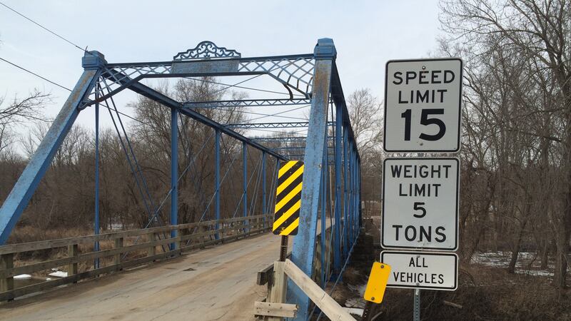 The "blue bridge" near the Indian Creek Nature Center in eastern Linn County. This...