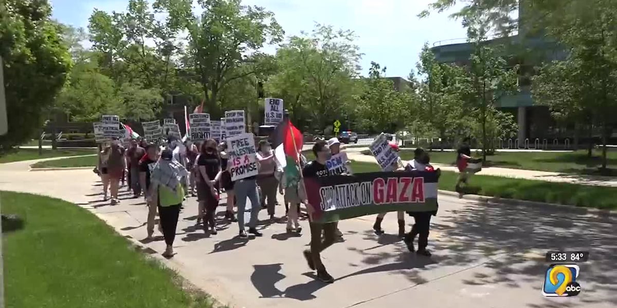 Protestors march across Univ. of Iowa campus over expanded ground operations in Rafah Protestors march across Univ. of Iowa campus over expanded ground operations in Rafah