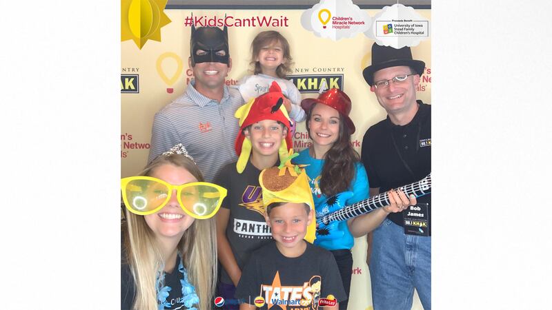 A picture from a previous KHAK Children's Miracle Network Radiothon with the University of...