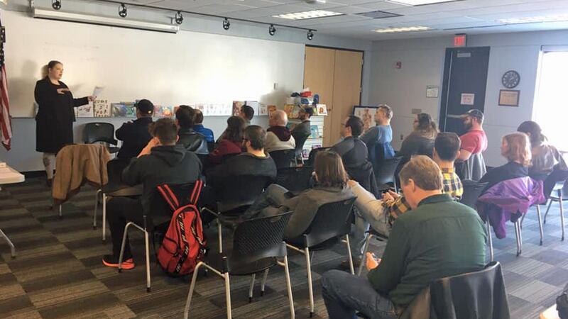 Participants gather at a Libertarian caucus site in Polk County on Feb. 8, 2020. (Courtesy:...