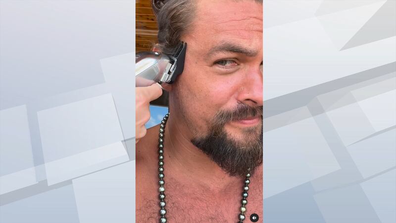 Jason Momoa shaves head to protest single-use plastics