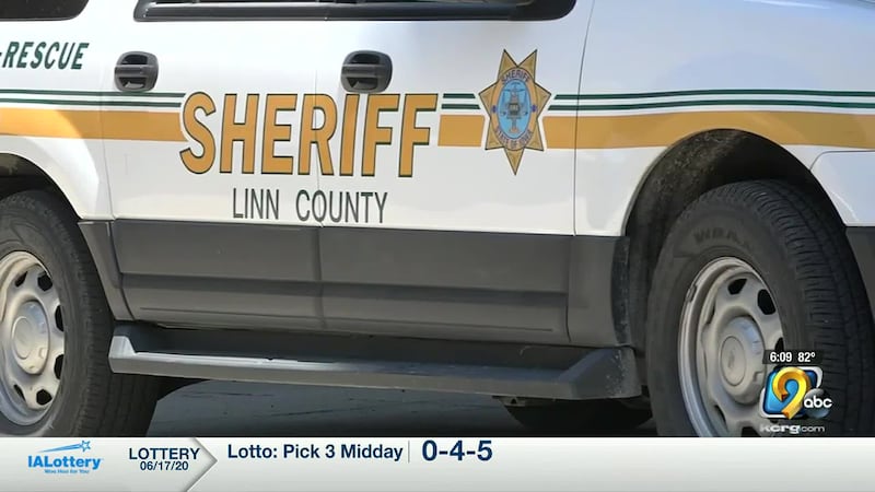 The side of a Linn County Sheriff deputy's vehicle.
