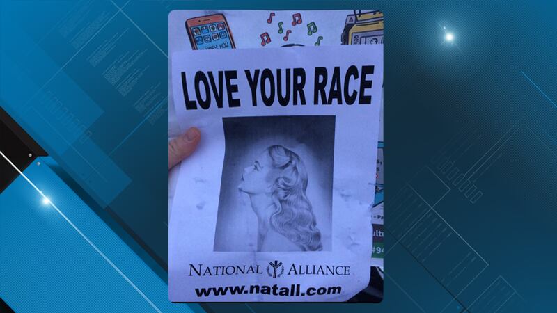 This flier appeared in parts of Iowa City this week. Photo provided by: Max Ostby.