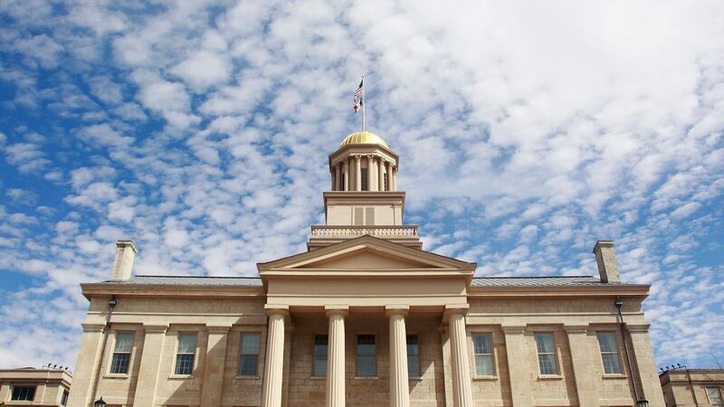 The Old Capitol building is shown in Iowa City on Monday, March 30, 2015.